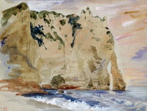 Cliffs of Etretat. The Pied du Cheval, 1838 by Ferdinand Victor Eugene Delacroix